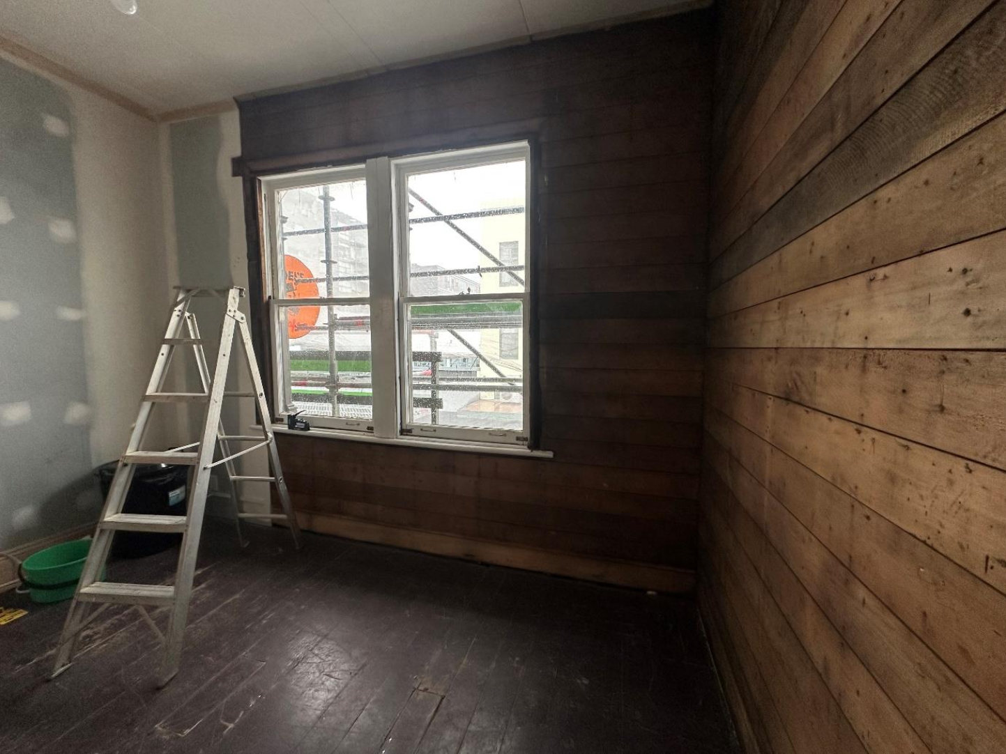 damaged lining and cracks repaired with new GIB