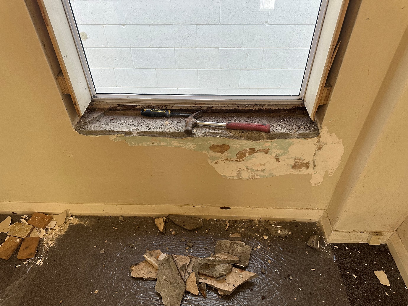 rotten wood damaged wall photo